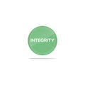 Integrity hiring text in green circle Royalty Free Stock Photo